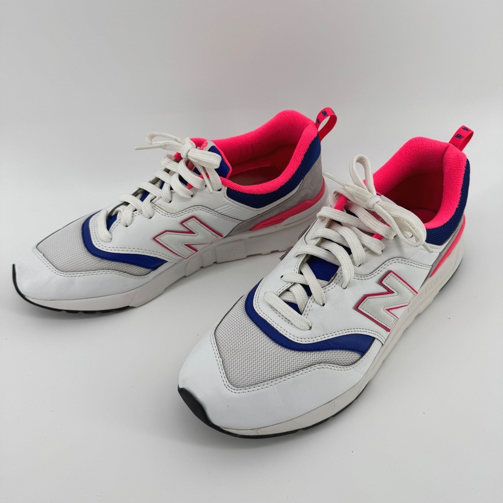 New Balance 997H Sneakers Mens 11 White Pink Blue Retro Lifestyle CM997HAJ